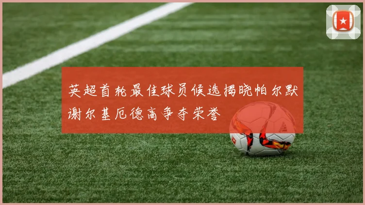 英超首轮最佳球员候选揭晓帕尔默谢尔基厄德高争夺荣誉